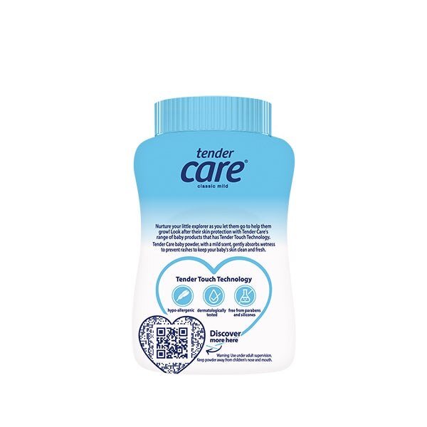 Classic mild baby powder 50g back
