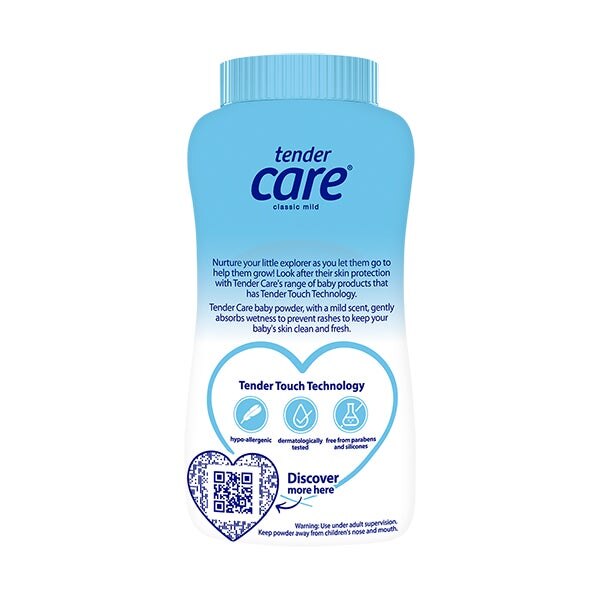 Classic mild baby powder 200g back